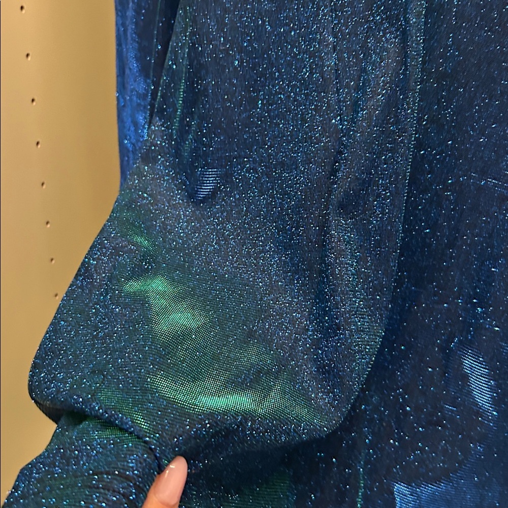 Holographic Deep V Club Dress - Picture 2 of 5
